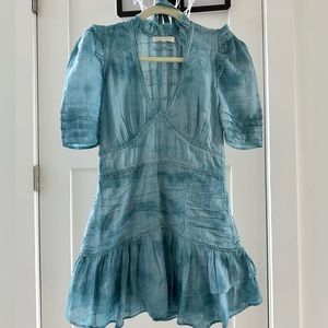 LoveShackArlo Mini Dress in Deep Sea Indigo Hand Dye, size 00
